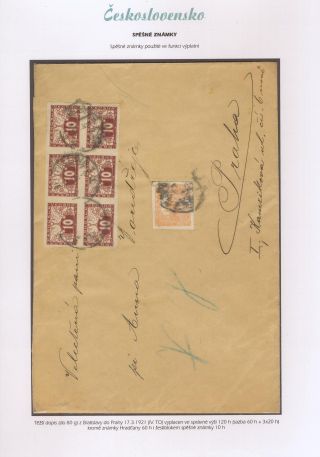 ČESKOSLOVENSKO - SPĚŠNÉ ZNÁMKY 1919-20 – list 14