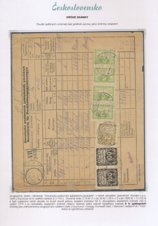 ČESKOSLOVENSKO - SPĚŠNÉ ZNÁMKY 1919-20 – list 15