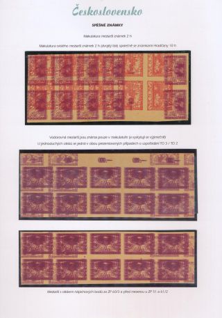 TSCHECHOSLOWAKEI - EILMARKEN 1919-20 – Blatt 17