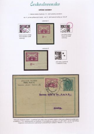TSCHECHOSLOWAKEI - EILMARKEN 1919-20 – Blatt 21
