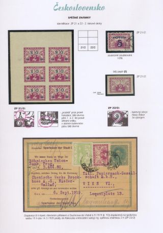 TSCHECHOSLOWAKEI - EILMARKEN 1919-20 – Blatt 33