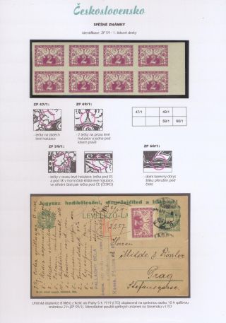 TSCHECHOSLOWAKEI - EILMARKEN 1919-20 – Blatt 36