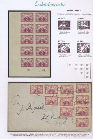 TSCHECHOSLOWAKEI - EILMARKEN 1919-20 – Blatt 38