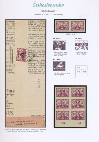 TSCHECHOSLOWAKEI - EILMARKEN 1919-20 – Blatt 40
