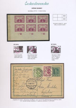 TSCHECHOSLOWAKEI - EILMARKEN 1919-20 – Blatt 49