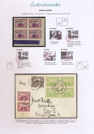 TSCHECHOSLOWAKEI - EILMARKEN 1919-20 – Blatt 50