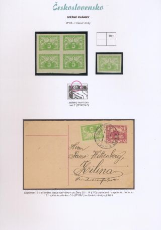 TSCHECHOSLOWAKEI - EILMARKEN 1919-20 – Blatt 60
