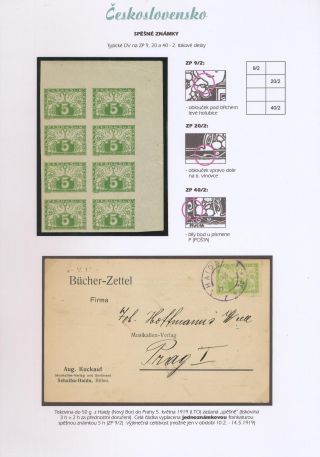 TSCHECHOSLOWAKEI - EILMARKEN 1919-20 – Blatt 61