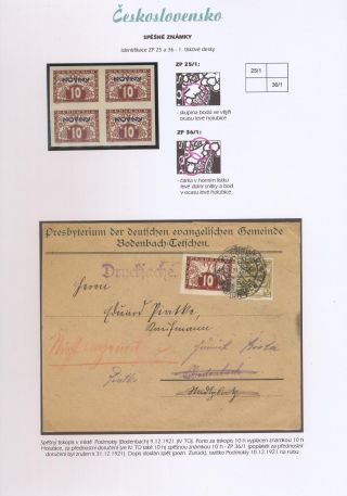 TSCHECHOSLOWAKEI - EILMARKEN 1919-20 – Blatt 74
