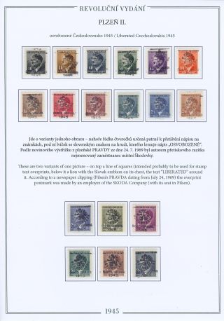 REVOLUTIONÄRMARKEN - AUSGABE IN PILSEN 1945 – Blatt 5
