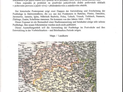 POSTAL HISTORY OF SOUTHWEST MORAVIA 1664-1918