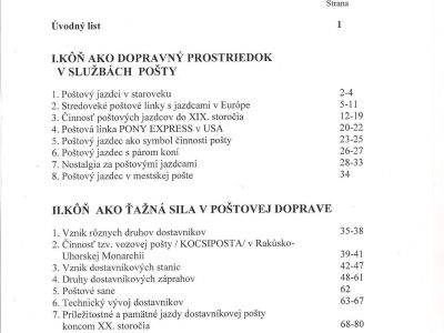 KŮŇ V POŠTOVNICTVÍ