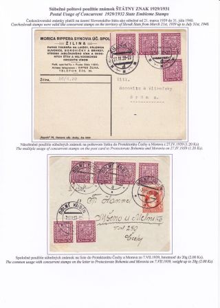 SLOVAKIA 1939 - POSTAGE STAMPS COAT OF ARMS AND PORTRAITS OVERPRINTED "Slovenský štát 1939" – sheet 7
