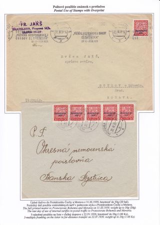 SLOVAKIA 1939 - POSTAGE STAMPS COAT OF ARMS AND PORTRAITS OVERPRINTED "Slovenský štát 1939" – sheet 10
