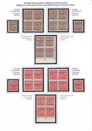 SLOVAKIA 1939 - POSTAGE STAMPS COAT OF ARMS AND PORTRAITS OVERPRINTED "Slovenský štát 1939" – sheet 14