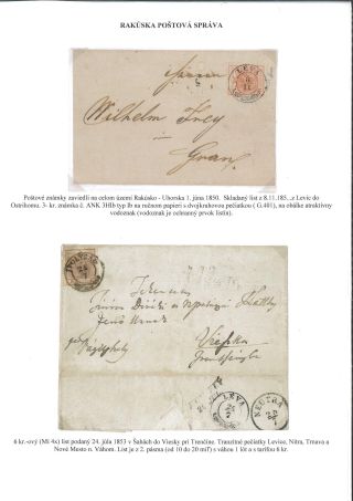 POSTGESCHICHTE DES BEZIRKS LEVICE – Blatt 17