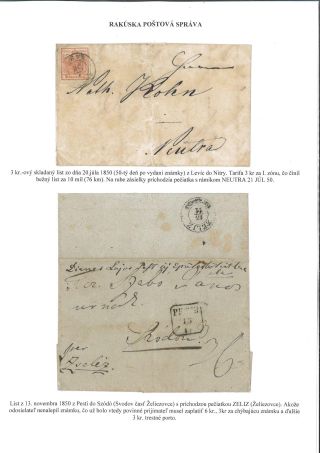 POSTGESCHICHTE DES BEZIRKS LEVICE – Blatt 18