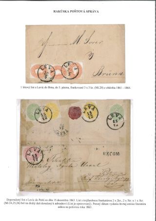POSTGESCHICHTE DES BEZIRKS LEVICE – Blatt 30