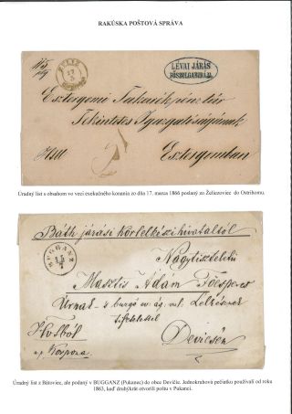 POSTGESCHICHTE DES BEZIRKS LEVICE – Blatt 33