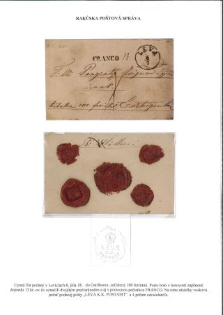 POSTGESCHICHTE DES BEZIRKS LEVICE – Blatt 36
