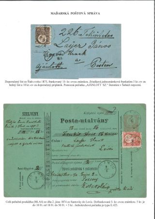 POSTGESCHICHTE DES BEZIRKS LEVICE – Blatt 46