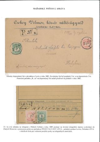 POSTGESCHICHTE DES BEZIRKS LEVICE – Blatt 57