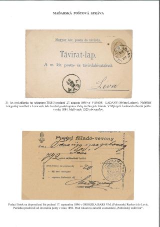 POSTGESCHICHTE DES BEZIRKS LEVICE – Blatt 69