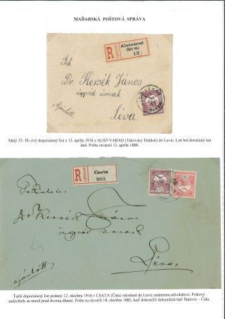 POSTGESCHICHTE DES BEZIRKS LEVICE – Blatt 72