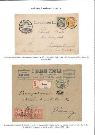 POSTGESCHICHTE DES BEZIRKS LEVICE – Blatt 73