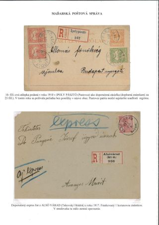 POSTGESCHICHTE DES BEZIRKS LEVICE – Blatt 74