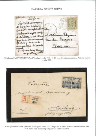 POSTGESCHICHTE DES BEZIRKS LEVICE – Blatt 78