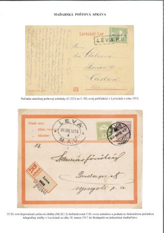 POSTGESCHICHTE DES BEZIRKS LEVICE – Blatt 79