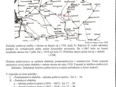 POŠTOVÁ HISTÓRIA OKRESU LEVICE