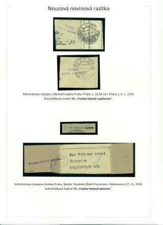 POŠTOVNÉ PLACENO V HOTOVOSTI V POPŘEVRATOVÉ DOBĚ LET 1918-1919 – list 6