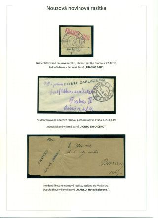 POŠTOVNÉ PLACENO V HOTOVOSTI V POPŘEVRATOVÉ DOBĚ LET 1918-1919 – list 9