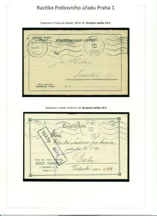 POŠTOVNÉ PLACENO V HOTOVOSTI V POPŘEVRATOVÉ DOBĚ LET 1918-1919 – list 26