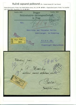 POŠTOVNÉ PLACENO V HOTOVOSTI V POPŘEVRATOVÉ DOBĚ LET 1918-1919 – list 32