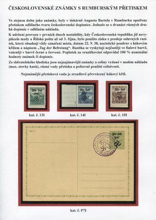 TSCHECHOSLOWAKISCHE BRIEFMARKEN MIT RUMBURG-AUFDRUCK – Blatt 4