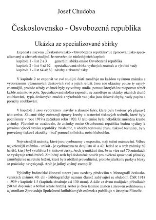 CZECHOSLOVAKIA - LIBERATED REPUBLIC – sheet 1