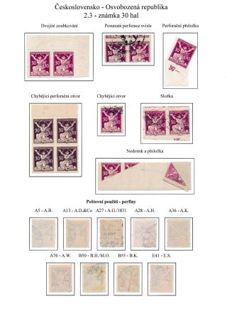 CZECHOSLOVAKIA - LIBERATED REPUBLIC – sheet 12