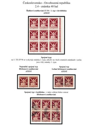 CZECHOSLOVAKIA - LIBERATED REPUBLIC – sheet 14