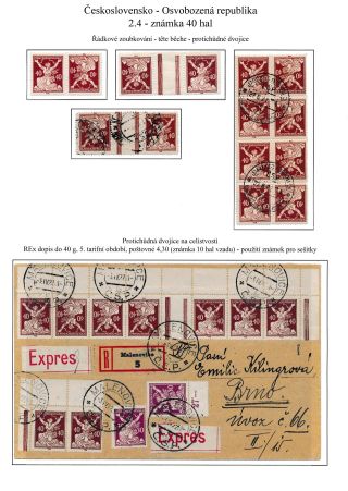 CZECHOSLOVAKIA - LIBERATED REPUBLIC – sheet 15