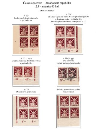 CZECHOSLOVAKIA - LIBERATED REPUBLIC – sheet 16