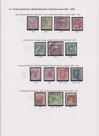 PERFINY Z ÚZEMÍ ČESKOSLOVENSKA 1881-1949 – list 20