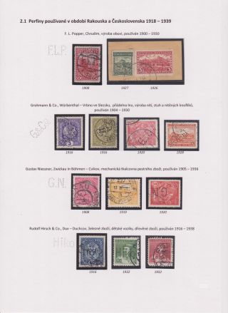 PERFINY Z ÚZEMÍ ČESKOSLOVENSKA 1881-1949 – list 21