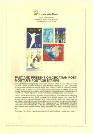 GERSCHICHTE UND GEGENWART AUF BRIEFMARKEN DIE KROATISCHE POST MOSTAR – Blatt 1