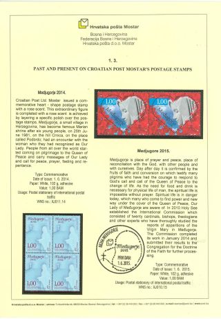 GERSCHICHTE UND GEGENWART AUF BRIEFMARKEN DIE KROATISCHE POST MOSTAR – Blatt 4