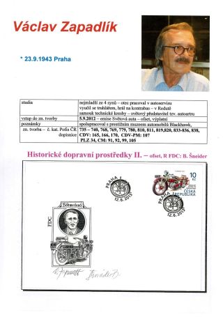 NEW AUTHORS OF CZECH STAMPS – sheet 71