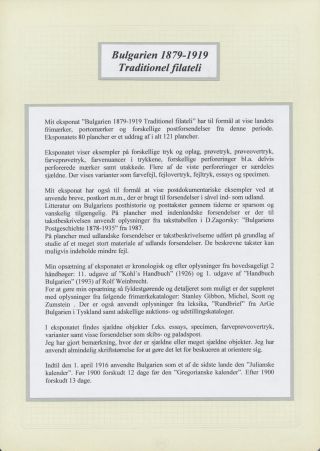 BULHARSKO 1879-1919, TRADIČNÍ FILATELIE – list 2