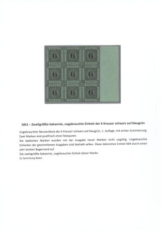 BADEN 1851-1868 – sheet 16